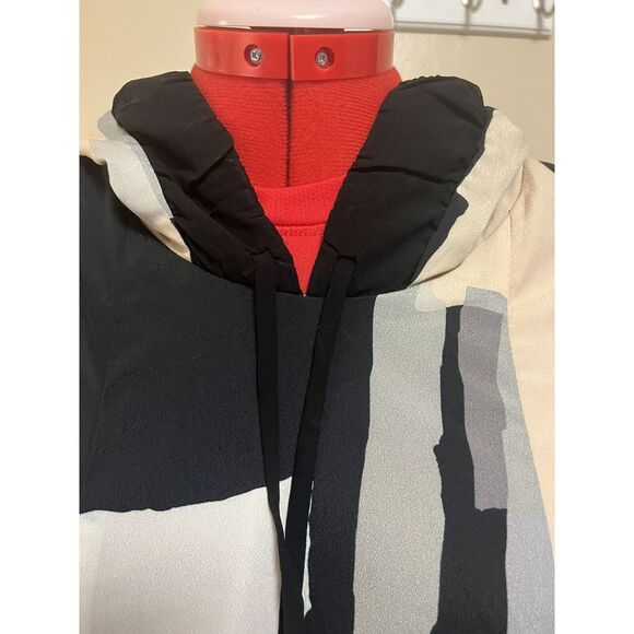 Anthropologie Twinkle by Wenlan Graphic Print Hoodie Dress Mini Sz 2 Sleeveless - Picture 6 of 16